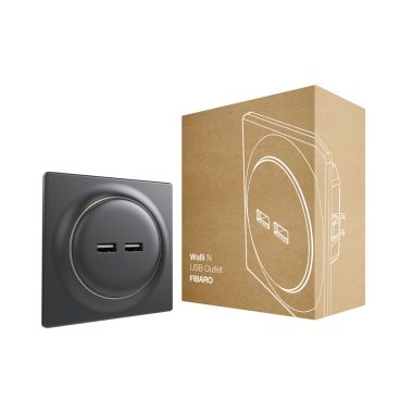 FIBARO Walli N USB Outlet Anthracite