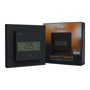 Heatit Z-Temp3 Thermostaat Batterij - Zwart Mat