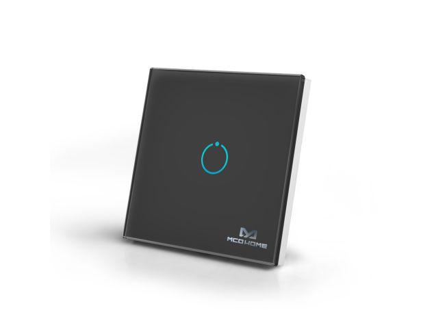MCOHome Touch Panel Switch 1 Button Black