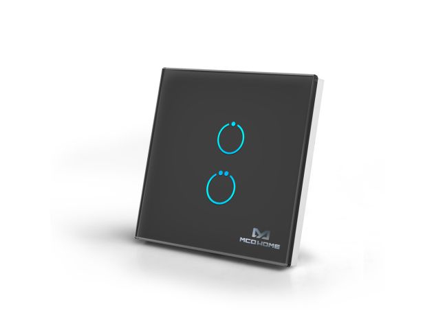 MCOHome Touch Panel Switch 2 Button White