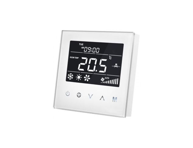 MCOHome Fan Coil Thermostat 4 pipe White